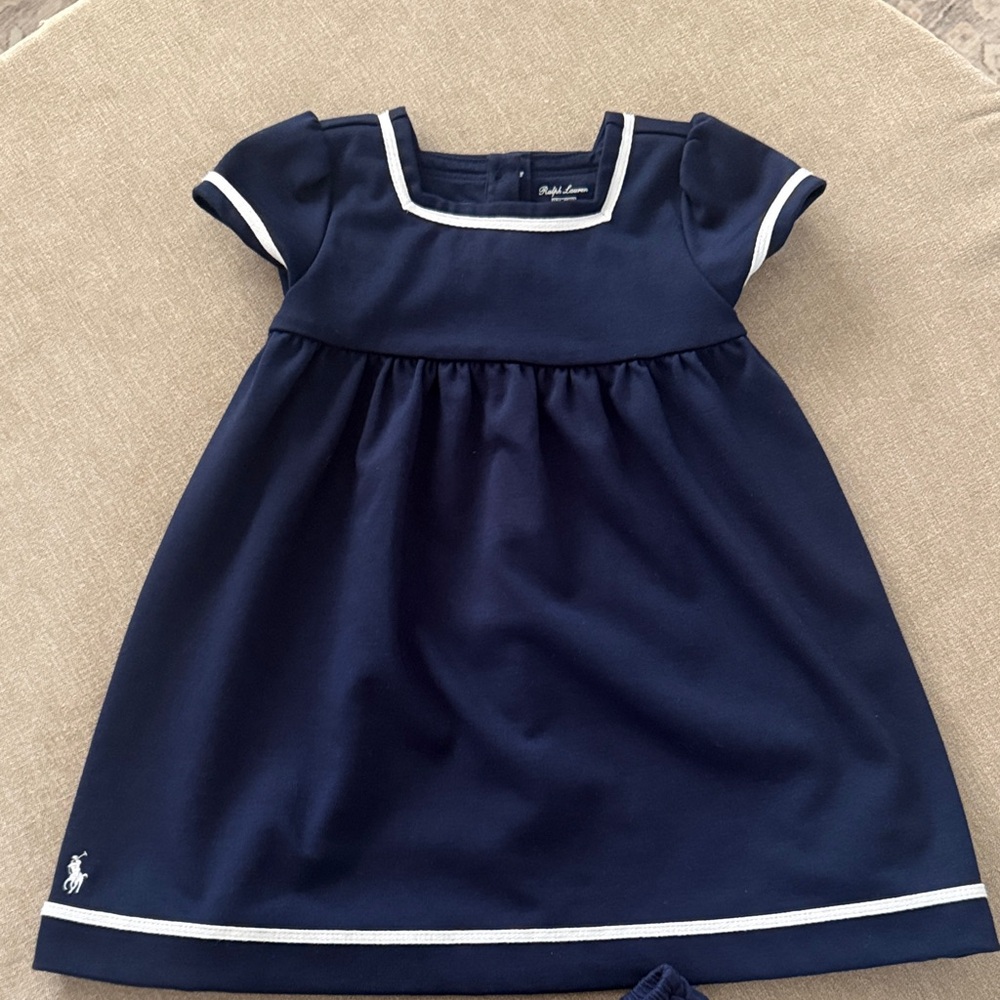 Ralph Lauren Navy and White Kids Dress